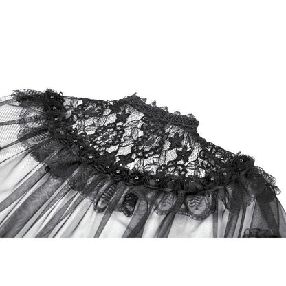 Dark in Love Morwenna Capelet Gothique Volants Dentelle
