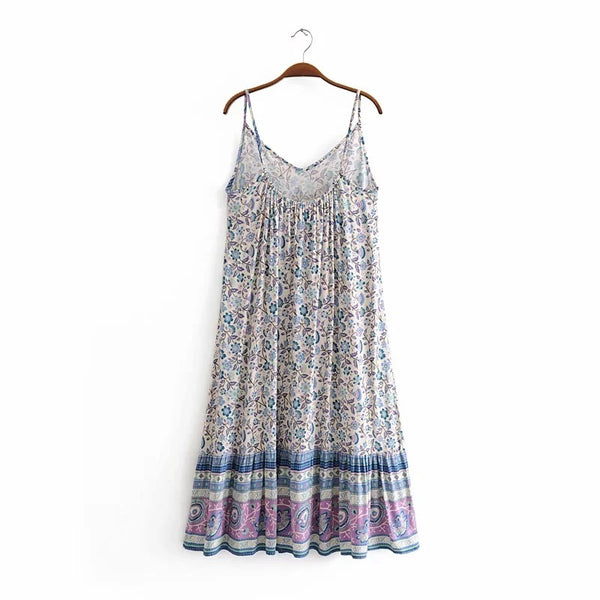 Ethnic suspender skirt