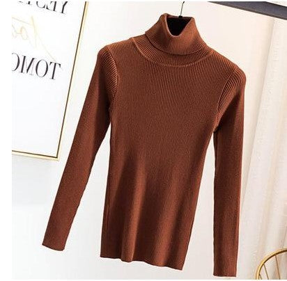 Tight pullover turtleneck sweater for women - Stuffs & Savers