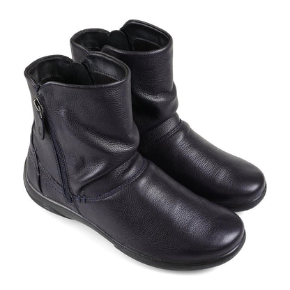 Padders Ladies Dual Fit Comfort 2E/3E BEAU - Navy Leather