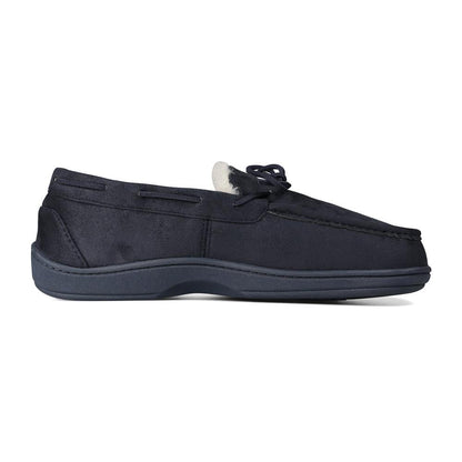 Padders Mens Slippers G Fit Side Stitched Washable CAYENNE - Navy Microsuede