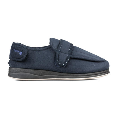 Padders + Ladies Slippers 2E Fit Vulcanised ENFOLD - Navy