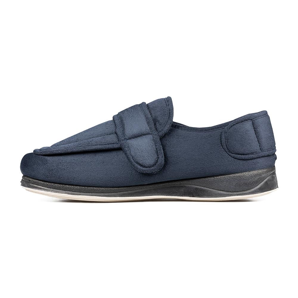 Padders + Ladies Slippers 2E Fit Vulcanised ENFOLD - Navy