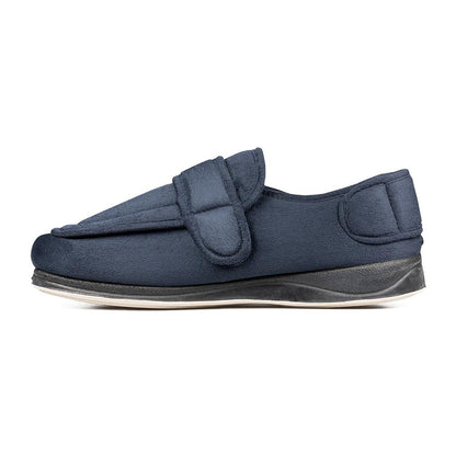 Padders + Ladies Slippers 2E Fit Vulcanised ENFOLD - Navy