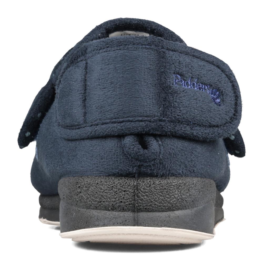 Padders + Ladies Slippers 2E Fit Vulcanised ENFOLD - Navy