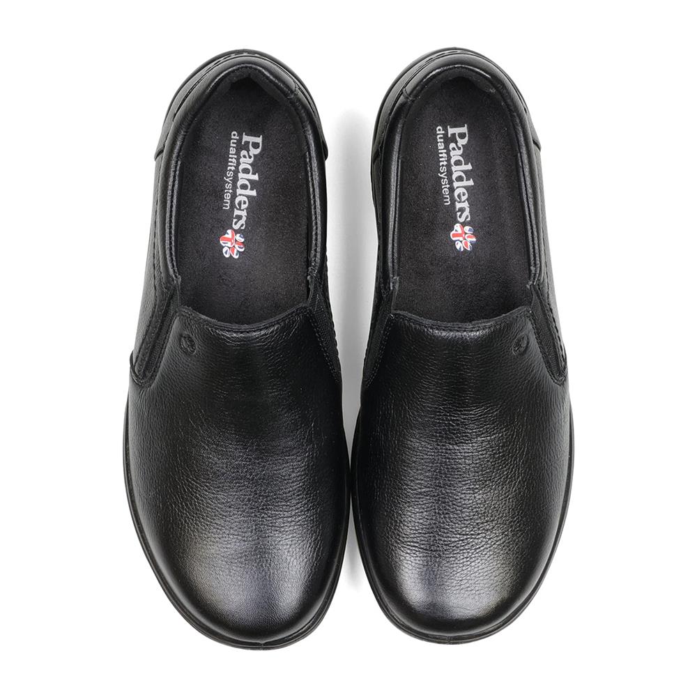 Padders Ladies Dual Fit Comfort 2E/3E NICO - Black Leather