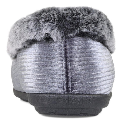 Padders Ladies Dual Fit Slippers 2E/3E SHAE - Grey Sparkle Cord