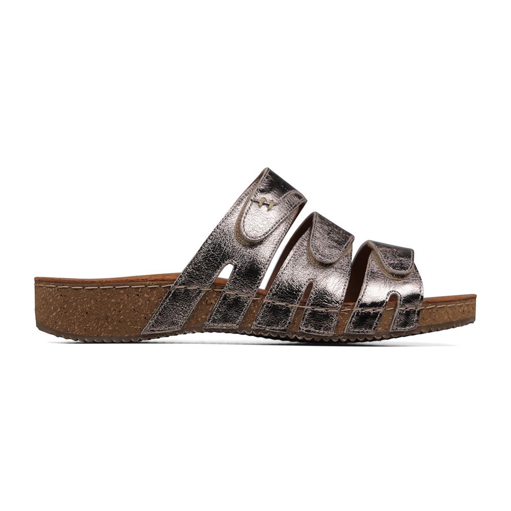 Padders Ladies Comfort Sandals 2E Fit ATLANTA - Metallic