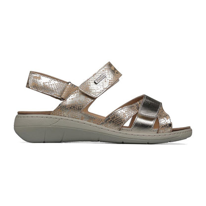 Padders+ Ladies Comfort Sandals 2E/4E Fit ISABELLE - Platino Combi