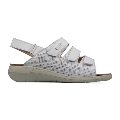 Padders+ Ladies Comfort Sandals 2E/4E Fit MAGDA - White Leather