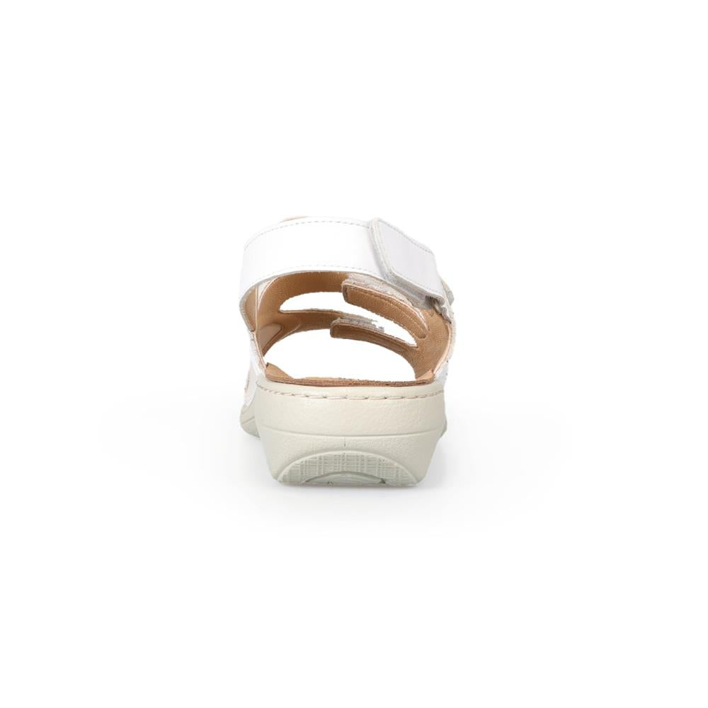 Padders+ Ladies Comfort Sandals 2E/4E Fit MAGDA - White Leather