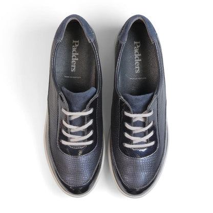 Padders Ladies Comfort 2E Fit ALFORD - Navy Metallic Combi