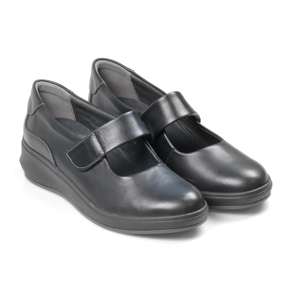 Padders Ladies Comfort 2E Fit BAWTRY - Black Leather