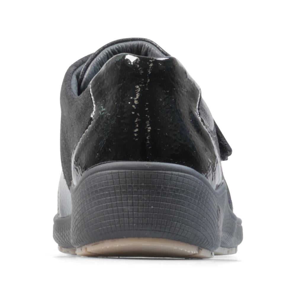 Padders Confort Femme Coupe 2E MALTBY - Suède Noir Combiné