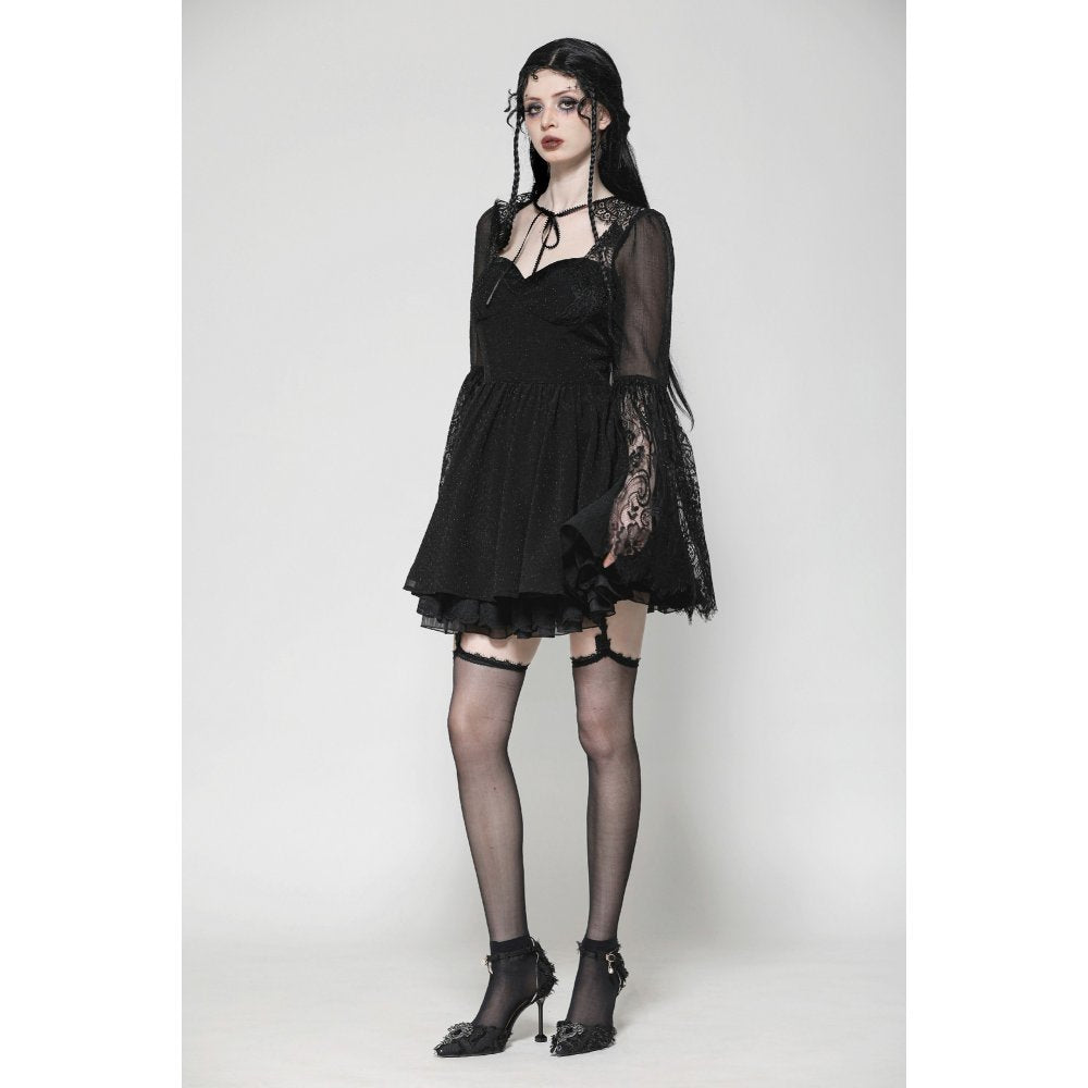 Robe en résille gothique à lacets Greta Dark Mystique de Dark in Love