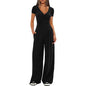 Women's Short Sleeve Sportswear & Wide Leg Pants Set