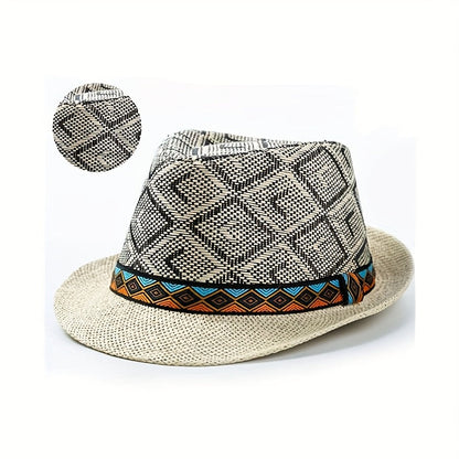 Stylish British Jazz Straw Breathable Sun Hat
