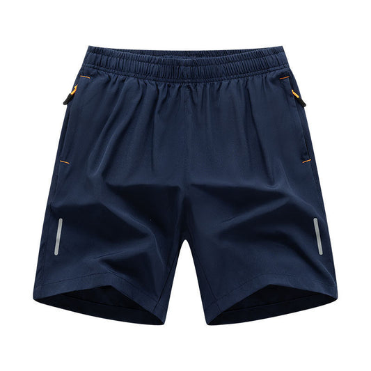 Shorts de sport et de loisirs amples pour hommes grandes tailles, en soie glacée