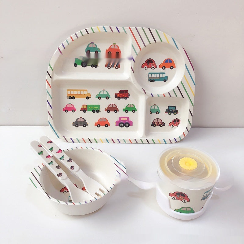 Bamboo Compartment Dinner Plate set