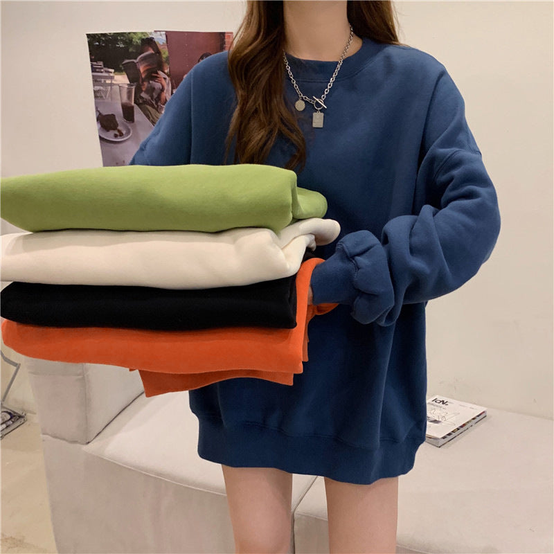 Women's Fashion Solid Color With Fur Sweater