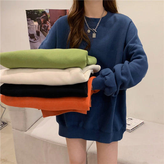 Women's Fashion Solid Color With Fur Sweater
