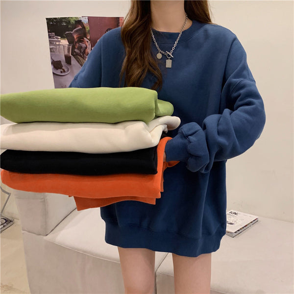 Women's Fashion Solid Color With Fur Sweater