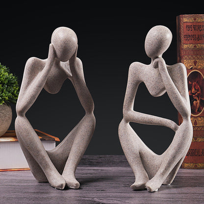 Pensive Figure Ornaments Of Abstract Sandstone