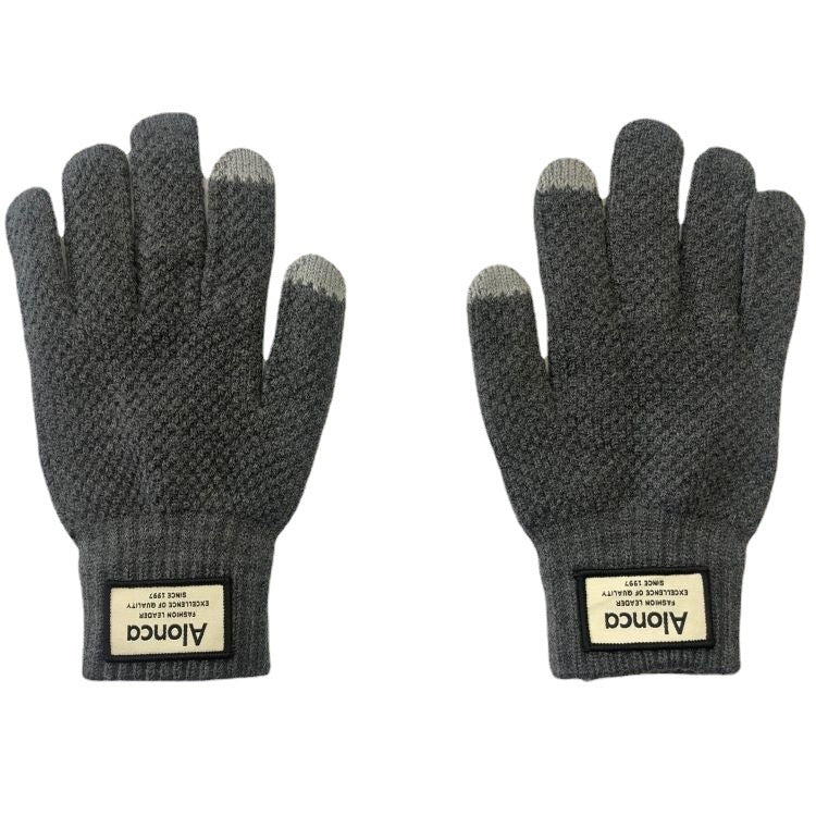 Men's knitted touchscreen electric heating gloves - view 5