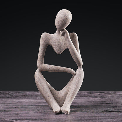 Pensive Figure Ornaments Of Abstract Sandstone