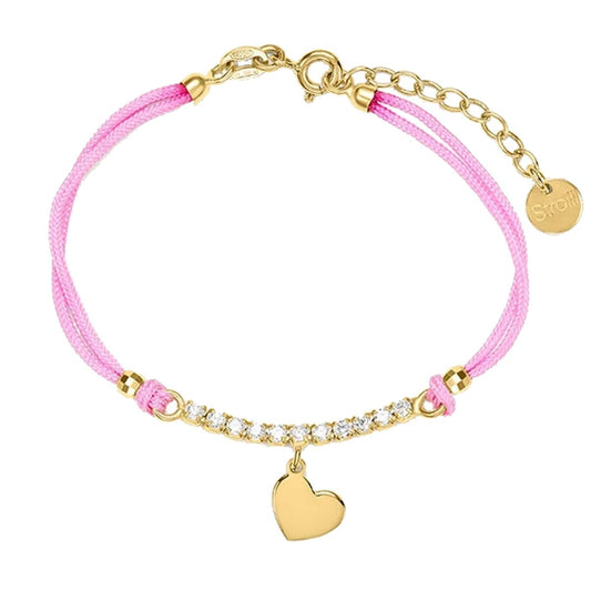 Ladies' Bracelet Stroili 1697616 Pink Golden