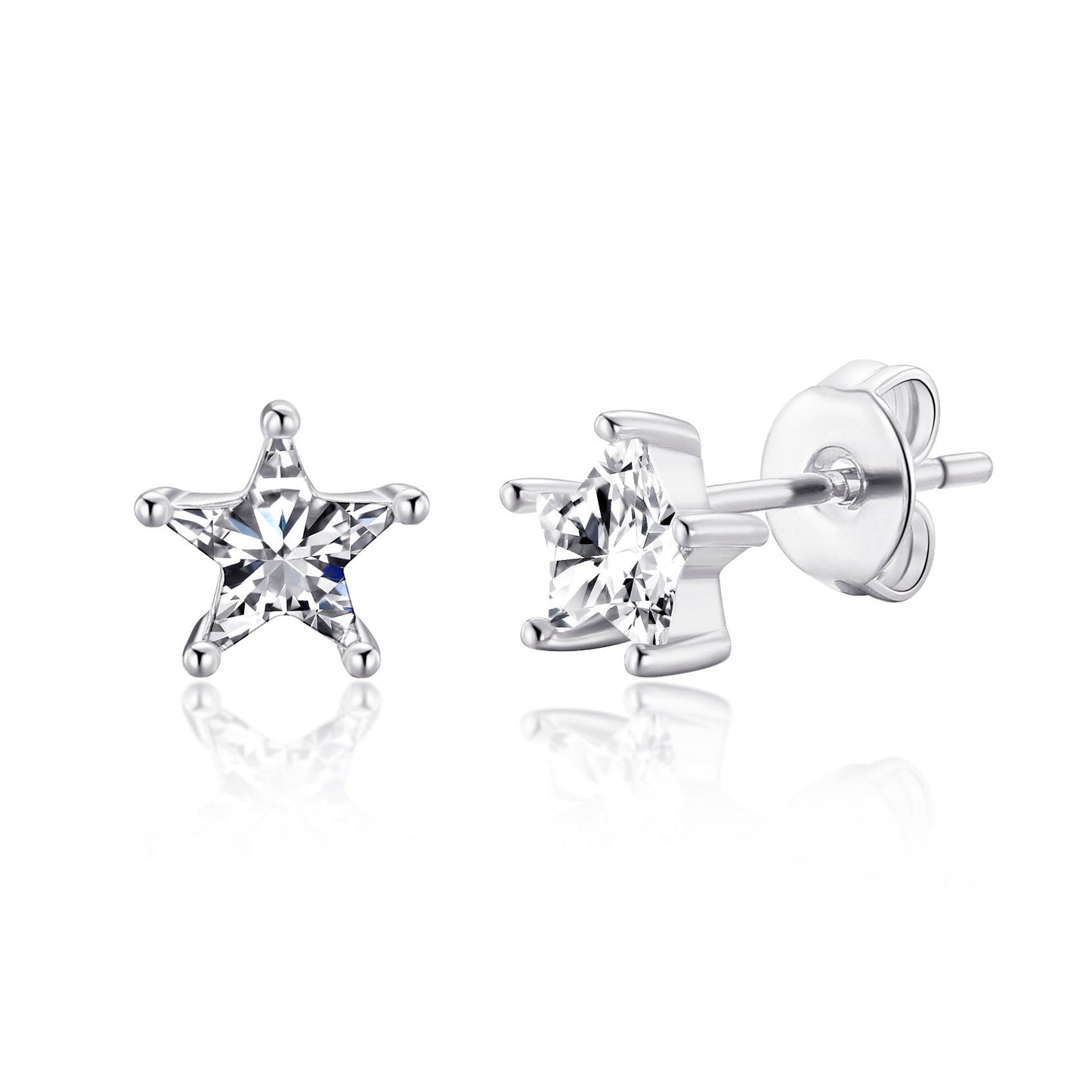 Thank You For Helping Me Shine Star Earrings Created with Zircondia® Crystals
