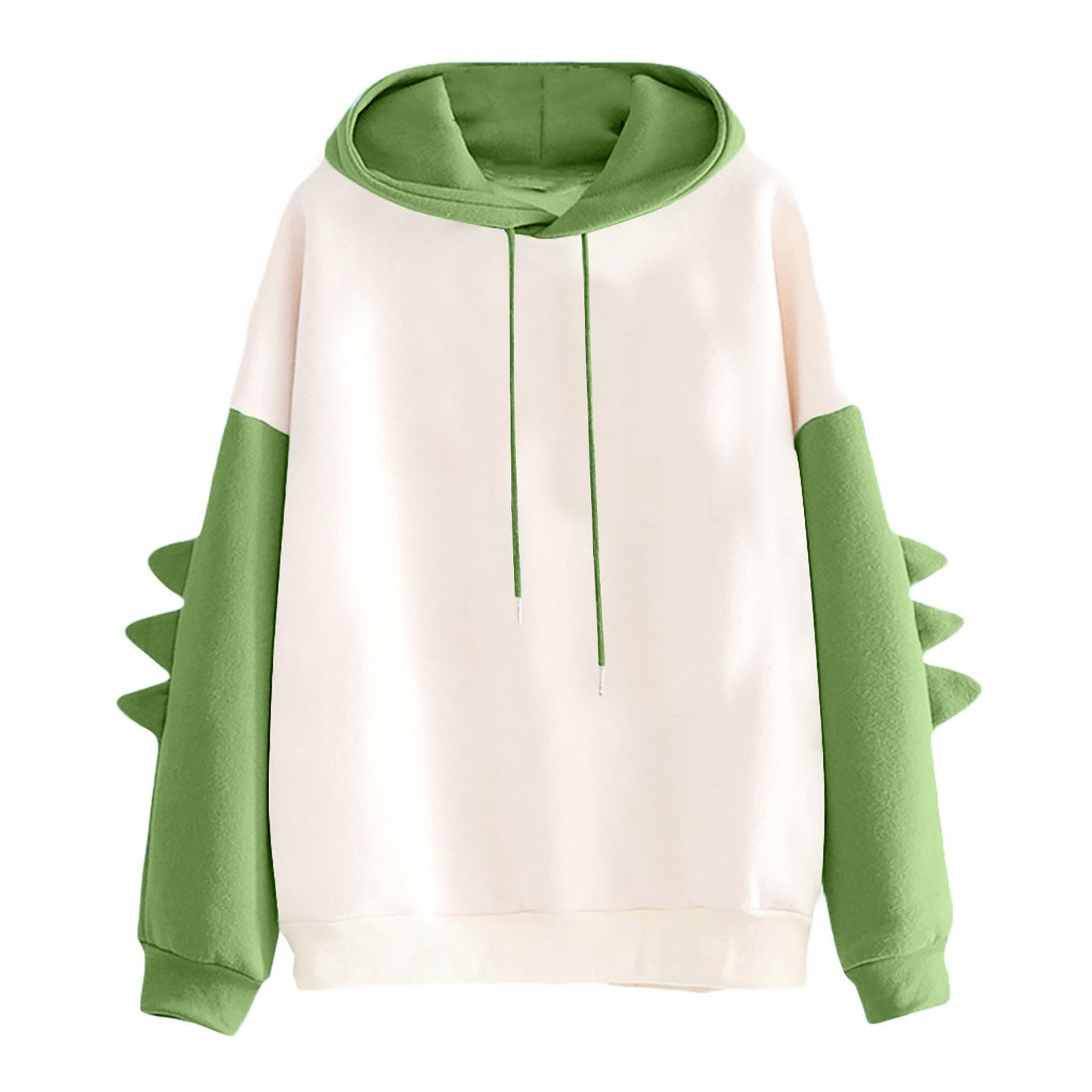 Cartoon dinosaur contrasting Korean version hoodies