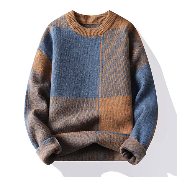 Casual Geometric Knit Sweater