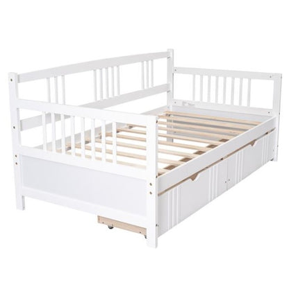 Double Sofa Bed Wooden With Drawers