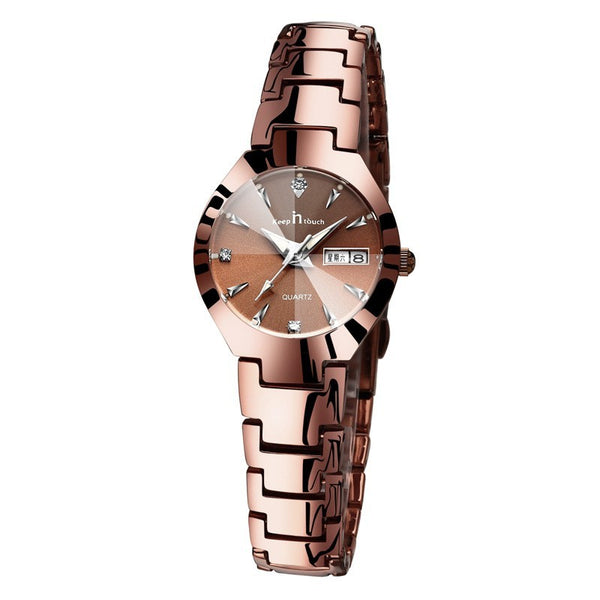 Luminous couple quartz watch