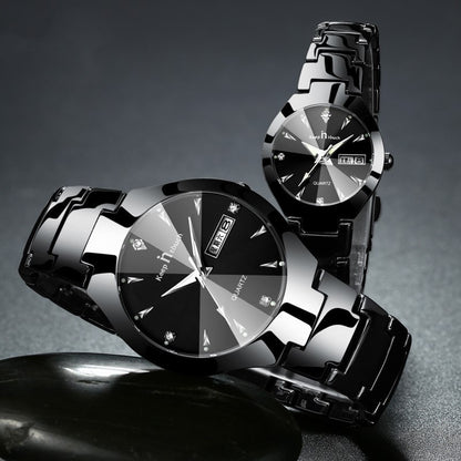 Luminous couple quartz watch