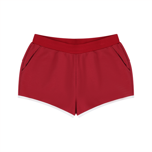 Women's Retro Contrast Binding Shorts