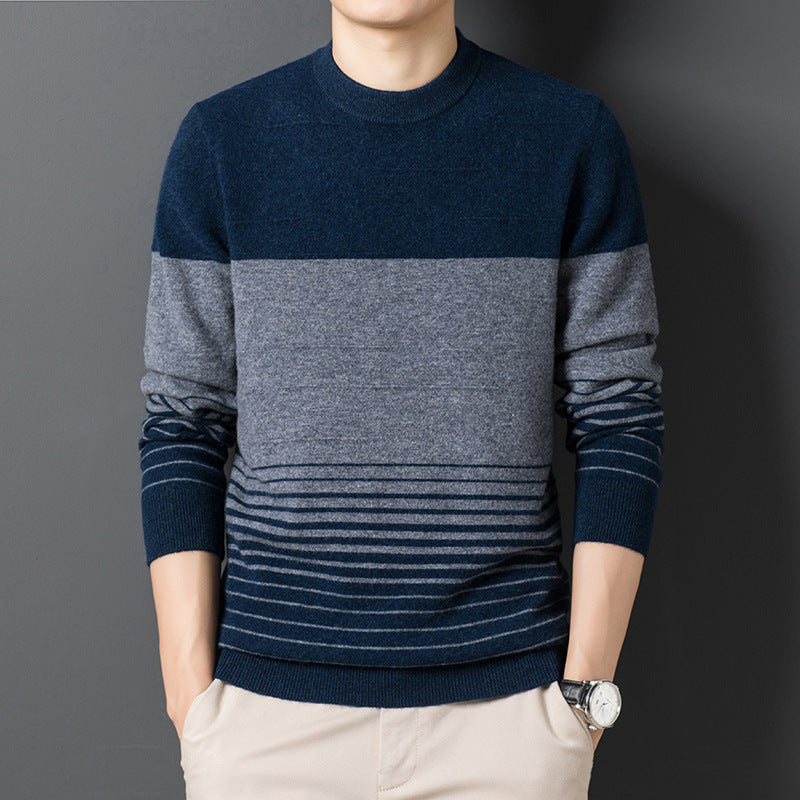 Mens Pure Wool Warmth Thick Sweater