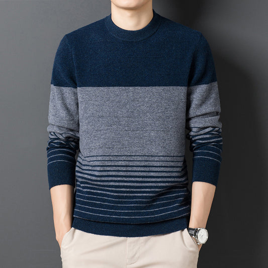 Mens Pure Wool Warmth Thick Sweater