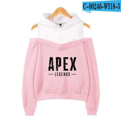 Apex Legends Print Hoodies Sweatshirts Women Sleeve Off-Shoulder Exclusive