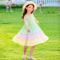 Girls' Rainbow Large Skirt Cotton Dress