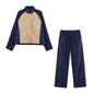 collar jacket jacket+pants set