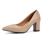 Women's Chunky Heel Pointed Work Shoes