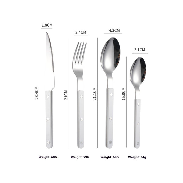 Stainless Steel Tableware Clip Handle Hotel Western Dinner Set