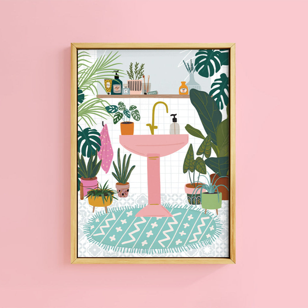 BOTANICAL PINK SINK PRINT
