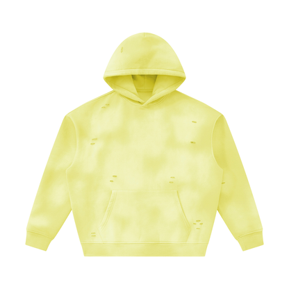 Unisex Sunfade Frayed Fleece Hoodie 350GSM