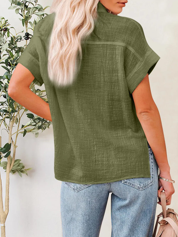 Chemise boutonnée à manches courtes