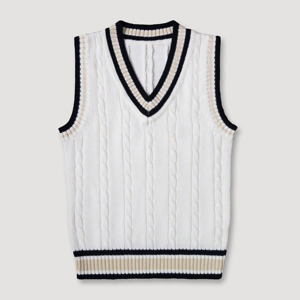 Thick V-neck Pullover Woolen Student Sleeveless School Uniform Sweater Vest
