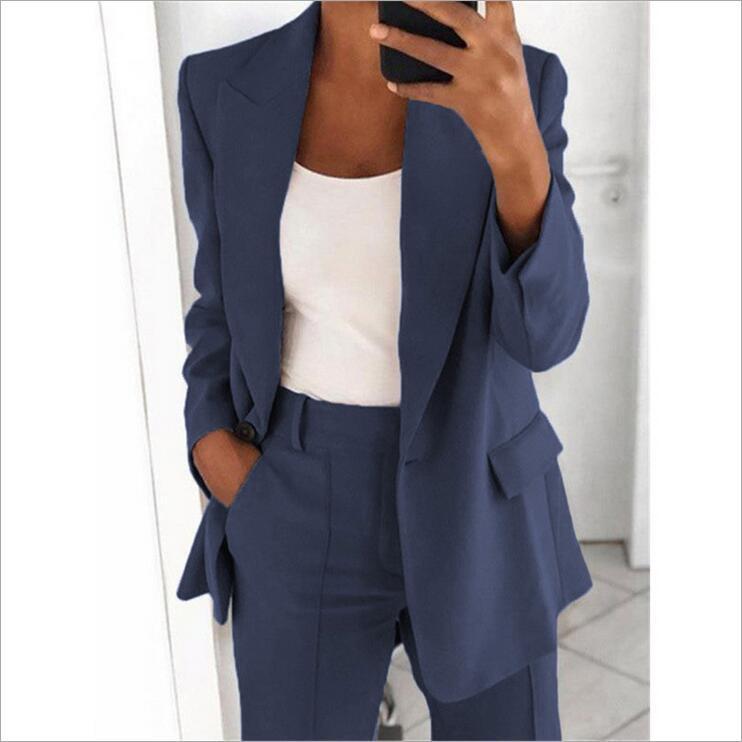 Womens Long-sleeved Lapel suit