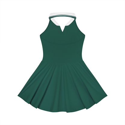 Women's Collared Halter A-Line Tennis Dress 210GSM